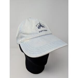 Walt Disney Pictures Denim Strapback Hat Baseball Distressed Cap Adjustable